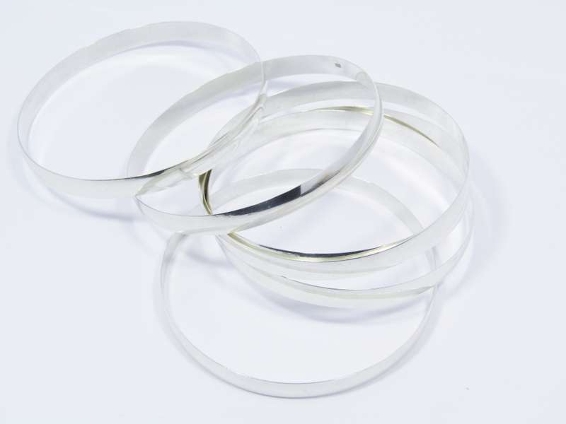 Lovely Broad Sterling Silver Bangles