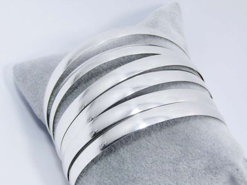 Lovely Broad Sterling Silver Bangles