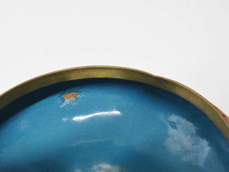 Beautiful Large Oriental Cloisonne Bowl with Cover