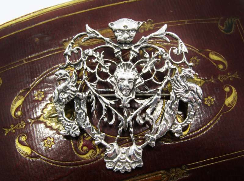 Antique Victorian Renaissance Revival Silver Brooch