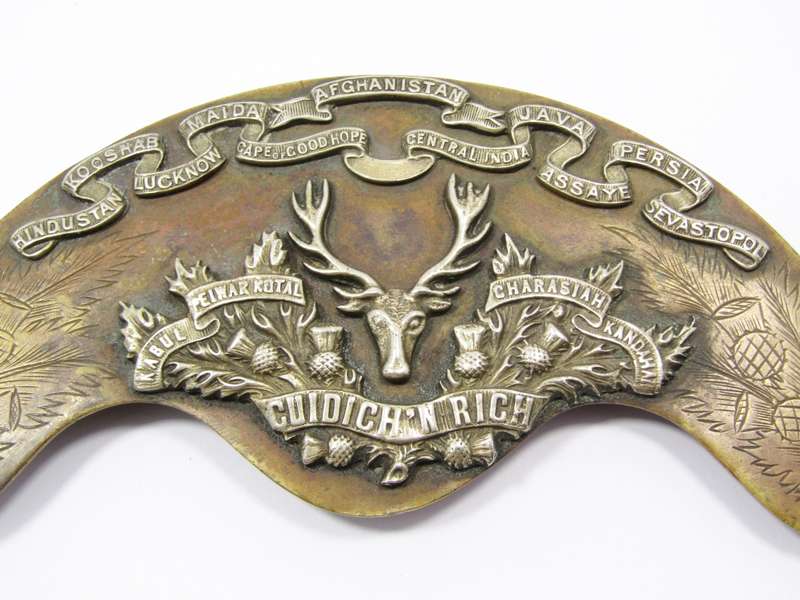 Early 20th-C Silver Mounted Seaforth Highlander's Sporran Cantle