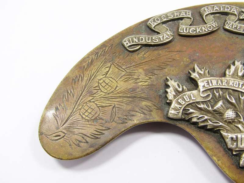Early 20th-C Silver Mounted Seaforth Highlander's Sporran Cantle