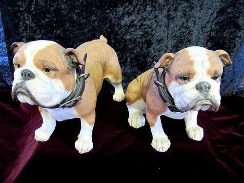 Stunning Pair of Bulldog figurines