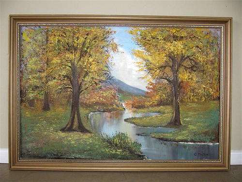 Stunning Large Original Oil Painting - artist C. Truter