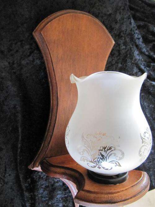 Vintage solid Wooden Handmade Wall Lamp