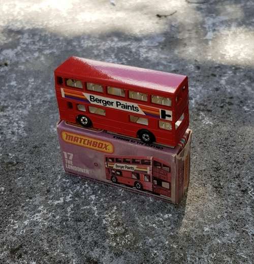 Vintage Matchbox 1974 The Londoner Bus (No 17) (Berger Paints)