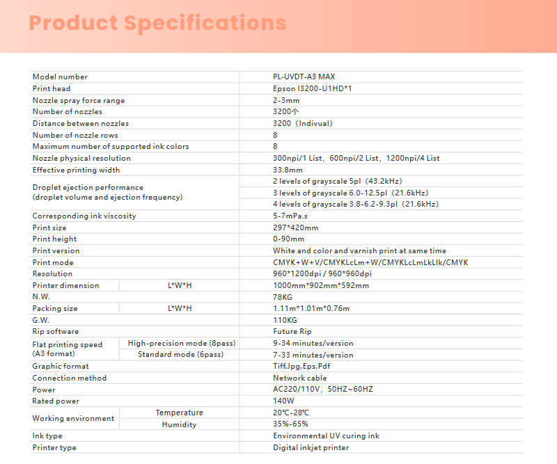 UV Printer A3 Max
