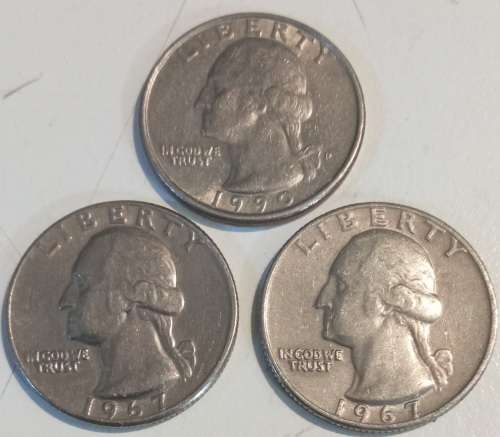 3x USA Quarters 1969 an1999