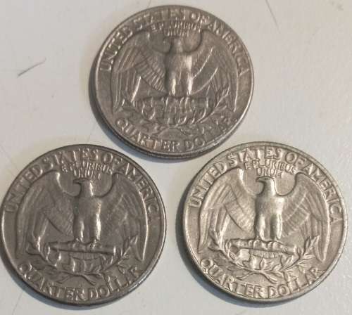 3x USA Quarters 1969 an1999