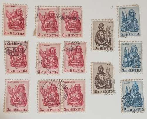 pack of Switzerland stams (mostly cancelled)