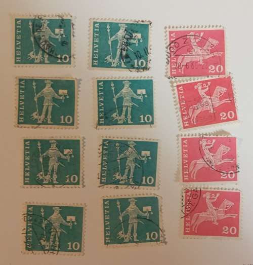 pack of Switzerland stams (mostly cancelled)