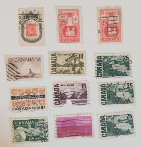 pack of Canada Stamps (mostly cancelled)