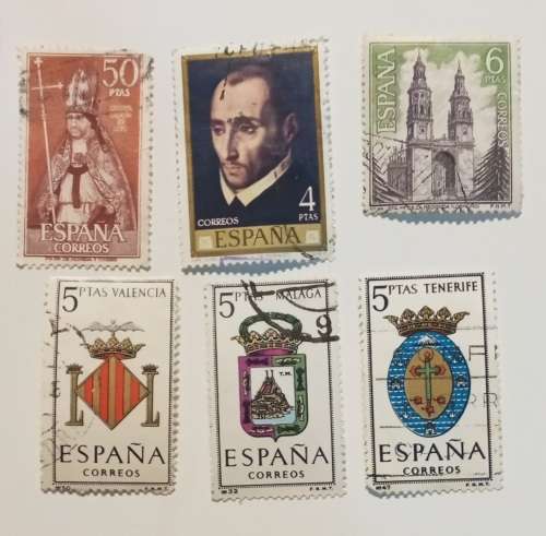 pack of stamps from Spain