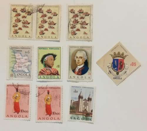 Pack of 10 stamps - Angola