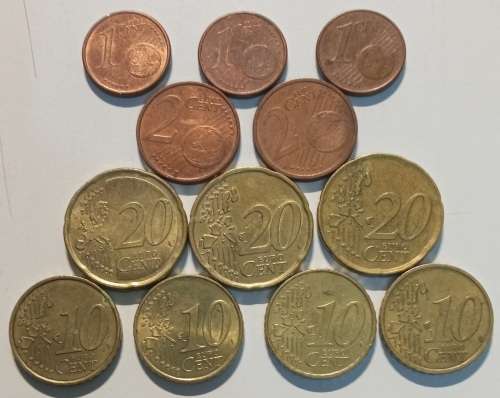 12x Euri Coins varios countries