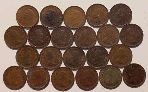 22x 1950s SA Farthings