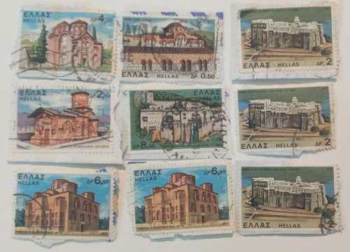 pack of stamps from Greece