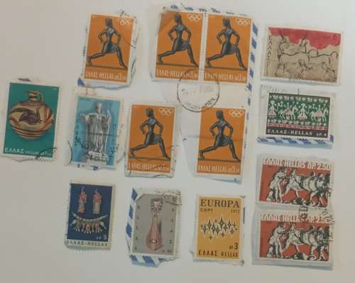pack of stamps from Greece