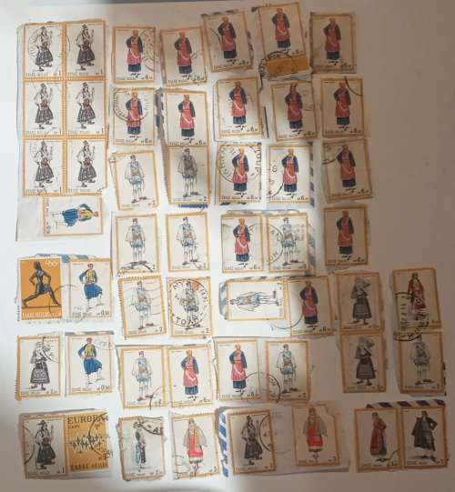 pack of stamps from Greece