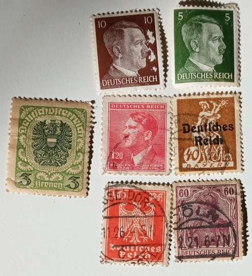 pack of stamps from Germany & colonies including a few Deitsche Reich stamps