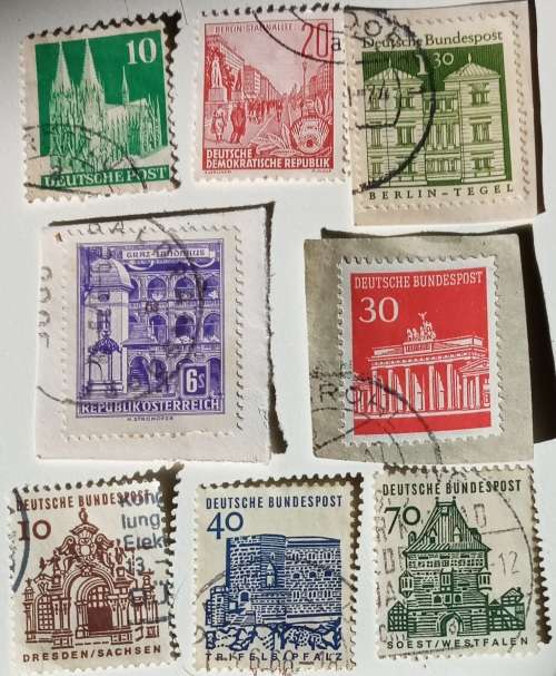 pack of stamps from Germany & colonies including a few Deitsche Reich stamps