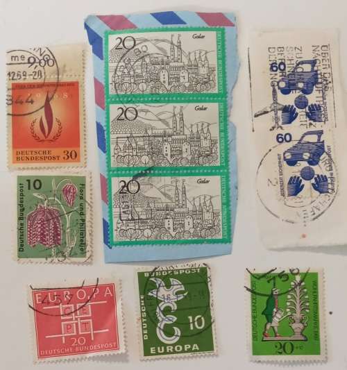 pack of stamps from Germany & colonies including a few Deitsche Reich stamps