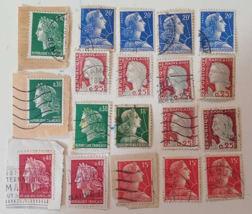 pack of stamps from France