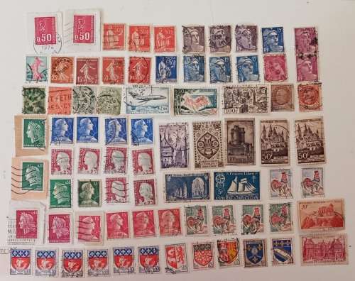 pack of stamps from France