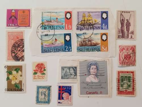 mixed lot of 15 stamps