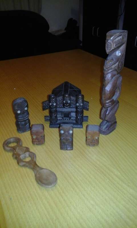 Hand Carved MAORI Statues