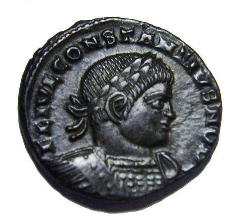 Ancient Roman Coin - Constantius Ii Soldiers and standards Lyon mint (Very nice!)
