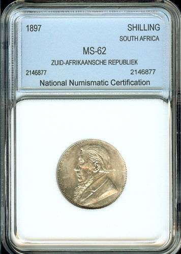 1897 Shilling graded MS62 UNCIRCULATED!