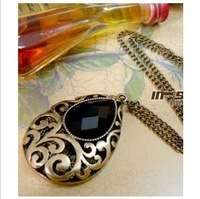 ANTIQUE GOLD PLATED STYLE RETRO NECKLACE WITH CHAIN