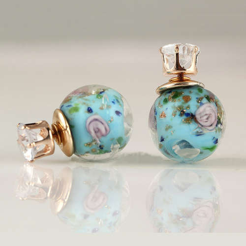 DUBBLE SILVER PLATED BIG BALL STUDS