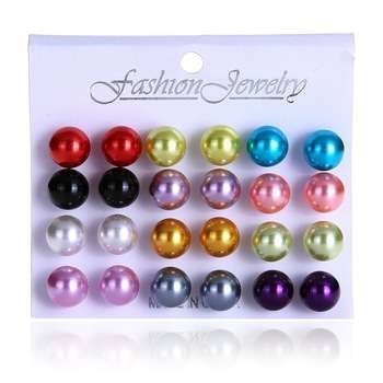 HOT IMITATION PEARL STUDS PER PAIR