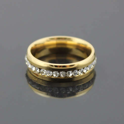 SS GOLD PLATED RING SIZE 5
