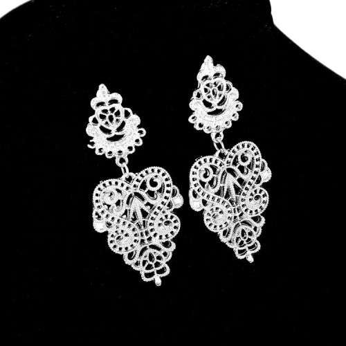 RETRO BOHEMIAN LONG DROP ALLOY EARRINGS