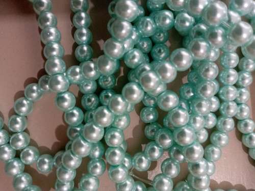 LIGHT BLUE GLASS BEADS 6MM - EACH