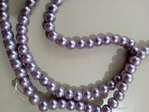 PURPLE PURPLE GLASS BEADS 6MM - EACH