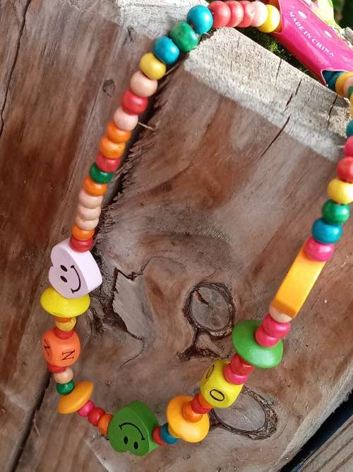 COLOURFUL KIDDIES WOODEN NECKLACE AND ARMBAND