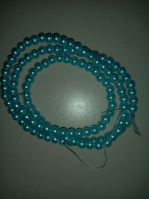 BLUE GLASS PEARLS 4MM - EACH