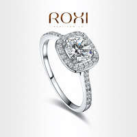 SILVER PLATED CRYSTAL ROXY RING SIZE 8