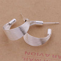 925 SILVER PLATED  MULTI LINE EAR RINGS