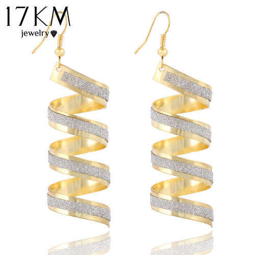HOT DESIGN SPIRAL TWO TONE EAR RINGS