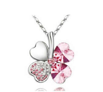 ACRYLIC  CLOVER NECKLACE WITH CHAIN