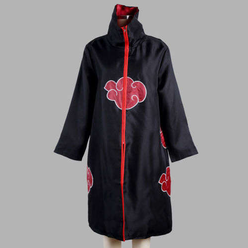 New Blood Red Naruto AKATSUKI ROBE cloak Uchiha Itachi cosplay