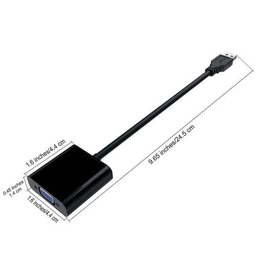 BSTUO USB 3.0 to VGA HD Multi-display Adapter Converter - Black