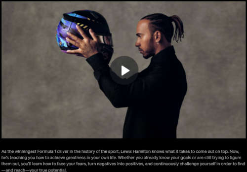 LEWIS HAMILTON Teaches A Winning Mindset | MASTERCLASS [12xVideo Lessons + 1xPDF] [ON-DEMAND ACCESS]