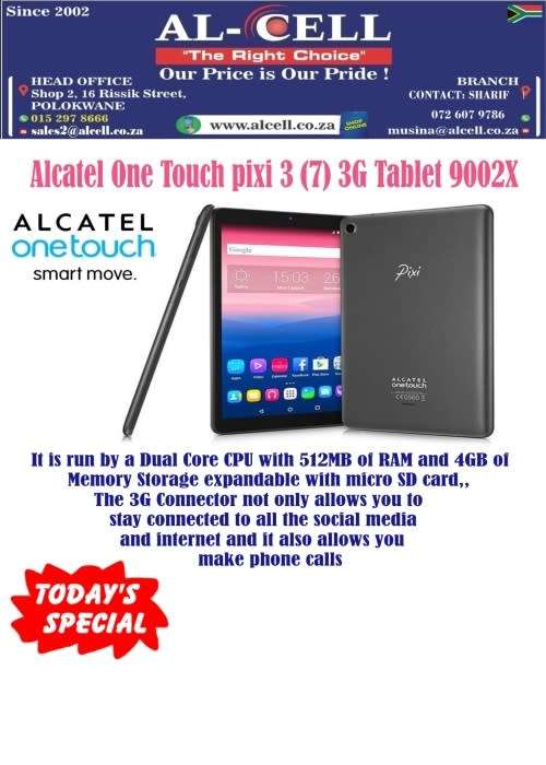 Alcatel One Touch Pixi 3 (7) 3G Tablet 9002X