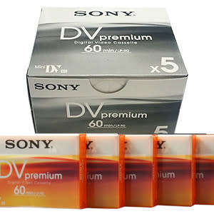 Sony DVM60PR4 Mini DV tape 60 min. Premium (5 Pack)